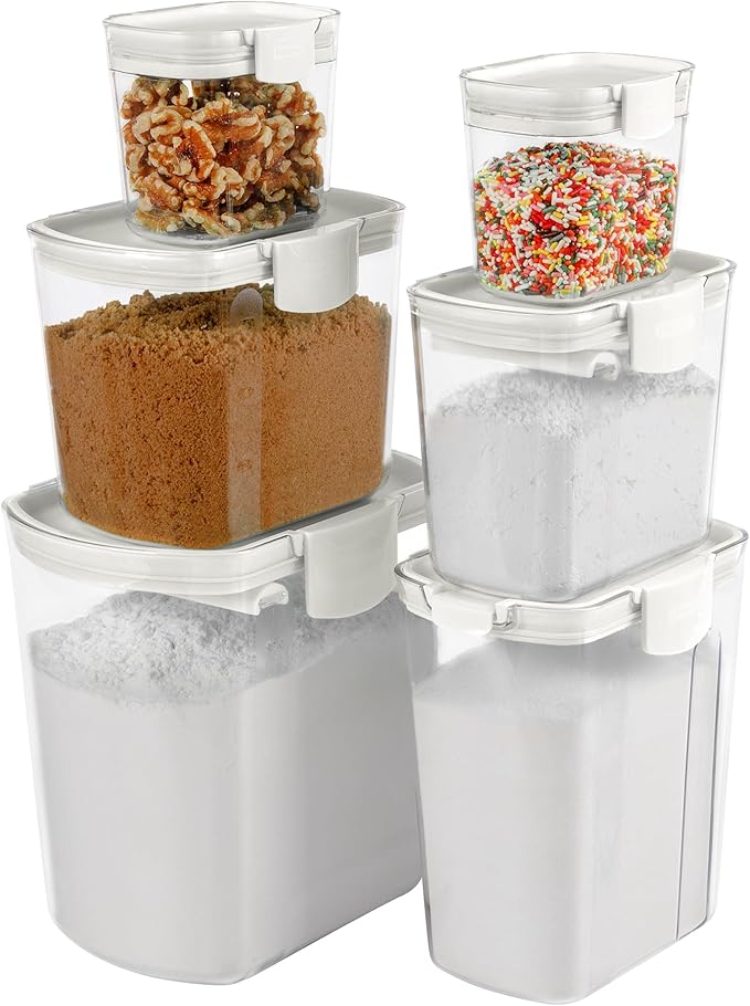 Progressive ProKeeper Baker's Airtight Kitchen Storage Canister Container Set