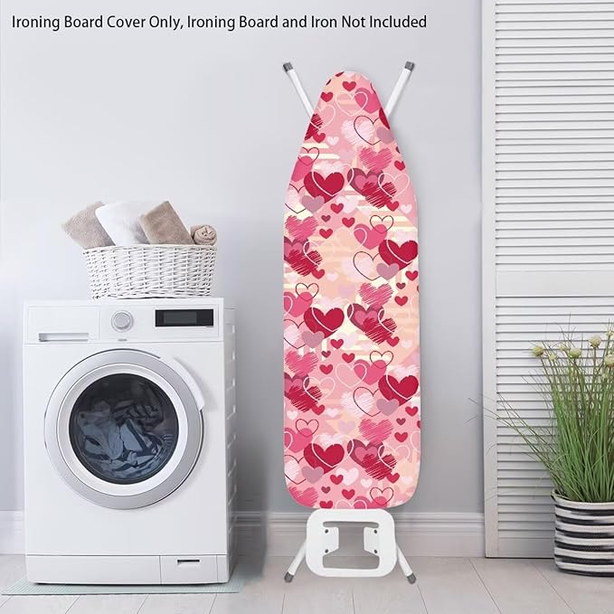 Love Heart Ironing Board Cover Standard Size Romantic Iron Board Cover