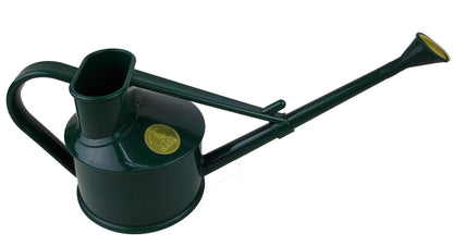 Indoor Plastic Watering Can | The HAWS Langley Sprinkler - One Pint | Pot Waterer | Fine Spray Rose | Green