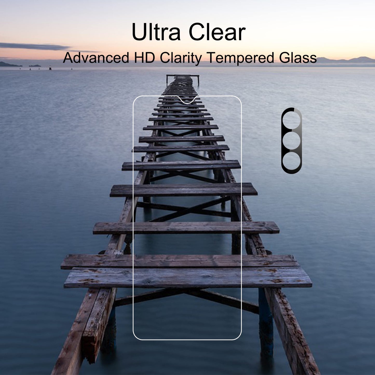 Ailun Screen Protector for Galaxy S22+/S22 Plus 5G 6.6 Inch Display 3Pack + 3Pack Camera Lens Tempered Glass Fingerprint Unlock 0.25mm Clear Anti-Scratch Case Friendly [Not For S22 Ultra]