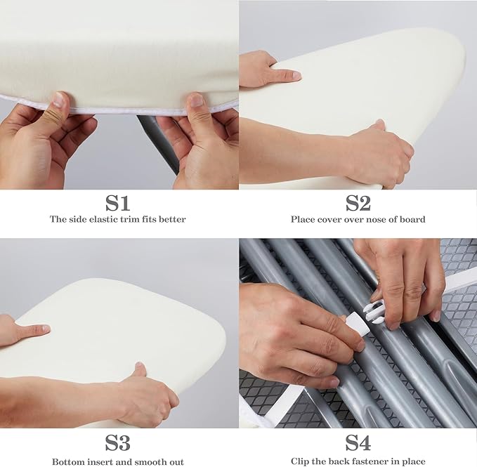 BNDX Ironing Board Cover, Stain Resistant & Durable Scorch, 2 Click Buckles