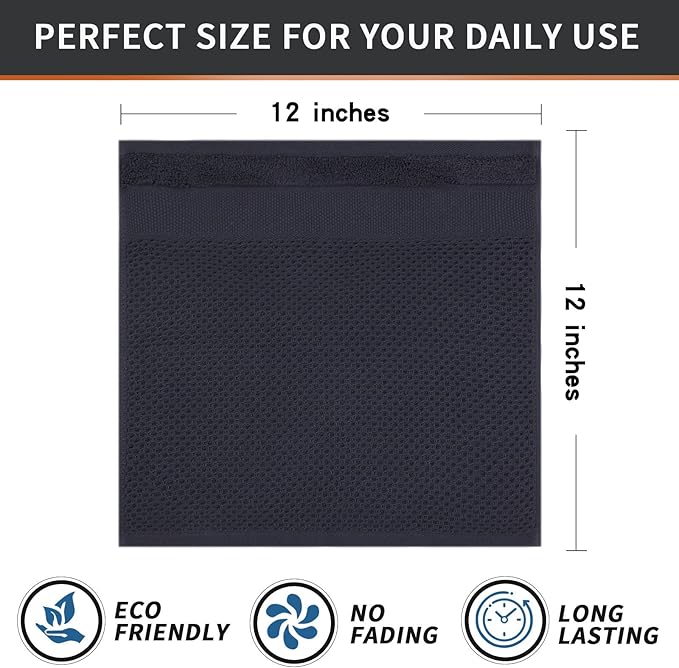 Homaxy 100% Cotton Dish Cloths, 12 Pack