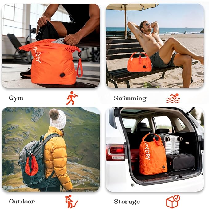 Travel Laundry Bag, Vacuum Compression Dirty Clothes Travel Bag, Waterproof