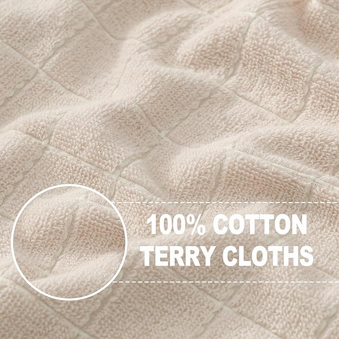 Homaxy 100% Cotton Terry Kitchen Towels, Checkered Designed, Soft and Super