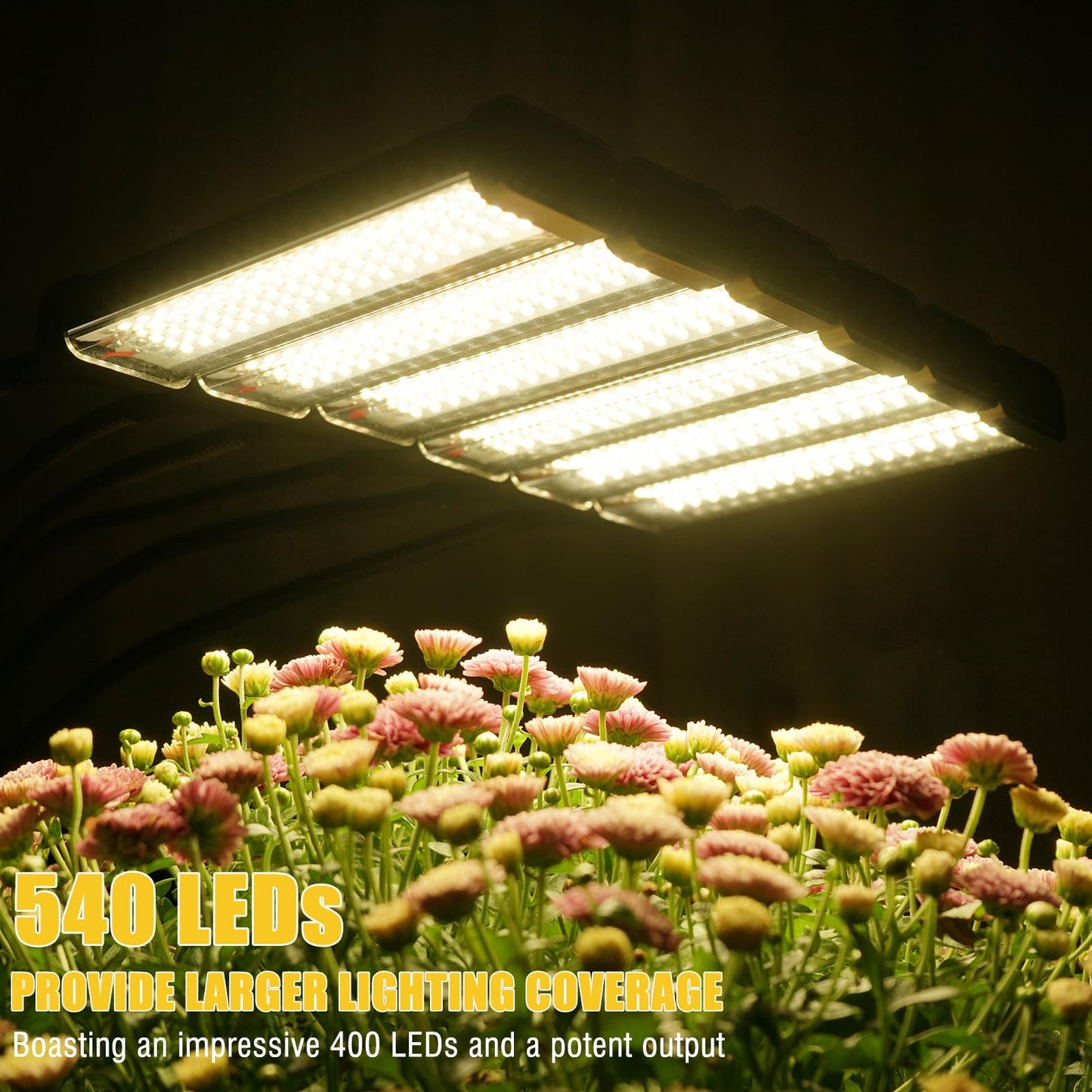 LED Grow Lights for Indoor Plants Full Spectrum, 540 LEDs Plant Lights for Indoor Growing with 58" Adjustable Stand, Plant Grow Lights with Auto 5H/10H/15H Timer for Indoor Tall Plants.