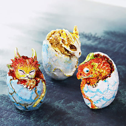 Voyyphixa 3pcs Dragon Egg Resin Molds Silicone Molds 3D Animals Epoxy Molds for Resin Broken Dinosaur Resin Casting Molds DIY Key chain Pendant Crafts Easter Decoration