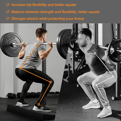 UNMERA Squat Wedge Block - Non-Slip Heel Elevator | Improves Squat Form, Mobility & Strength for Weightlifting, Deadlifts