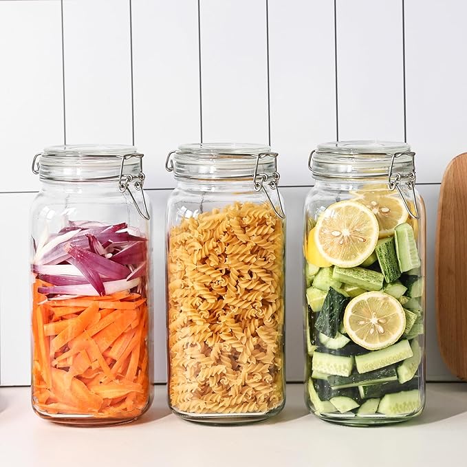 Liuruiyu 78oz Glass Food Storage Jars