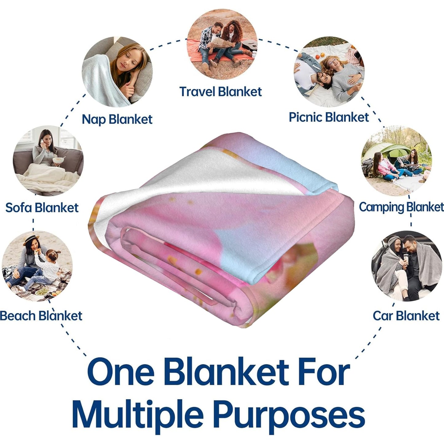 CUEBOS Tree of Life Flannel Throw Blanket 50x60 Inch, Enchanted Forest Earth Mother Scene Blankets Soft Cozy Fleece Throws for Women Nature Lover Bed Sofa Dorm Living Room Home Decor Gifts
