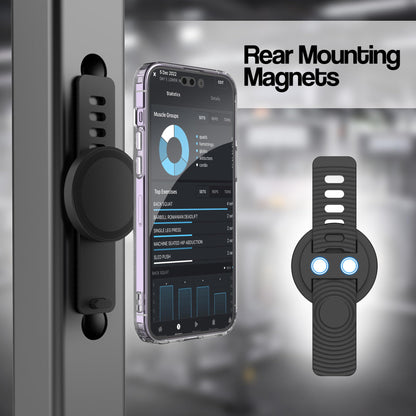 ENCASED Grip-X Magnetic Bar Mount, Compatible with MagSafe - Phone Holder for Gym, Home Fitness Bikes, Workout Equipment, Stroller and Cart Handlebars (iPhone 17, iPhone 16, 15, 14, 13 Series)