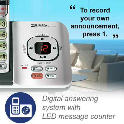 VTech CS6719-2 2-Handset Cordless Phone with Caller ID/Call Waiting, Handset Intercom & Backlit Display/Keypad, Silver