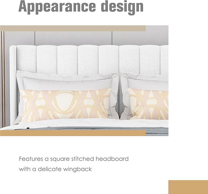 AGARTT Upholstered Platform Bed Frame Twin Size