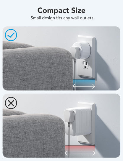 Govee Smart Plug, WiFi Plugs Work with Alexa & Google Assistant, Smart Outlet with Timer & Group Controller, WiFi Outlet for Home, No Hub Required, ETL & FCC Certified, 2.4G WiFi Only, 4 Pack