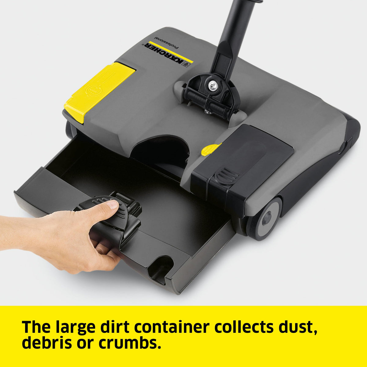 Kärcher EB 30/1 Commercial Electric Broom, Cordless Sweeper, Multi Surface Cleaner, Telescopic Broom Stick, Universal Joint