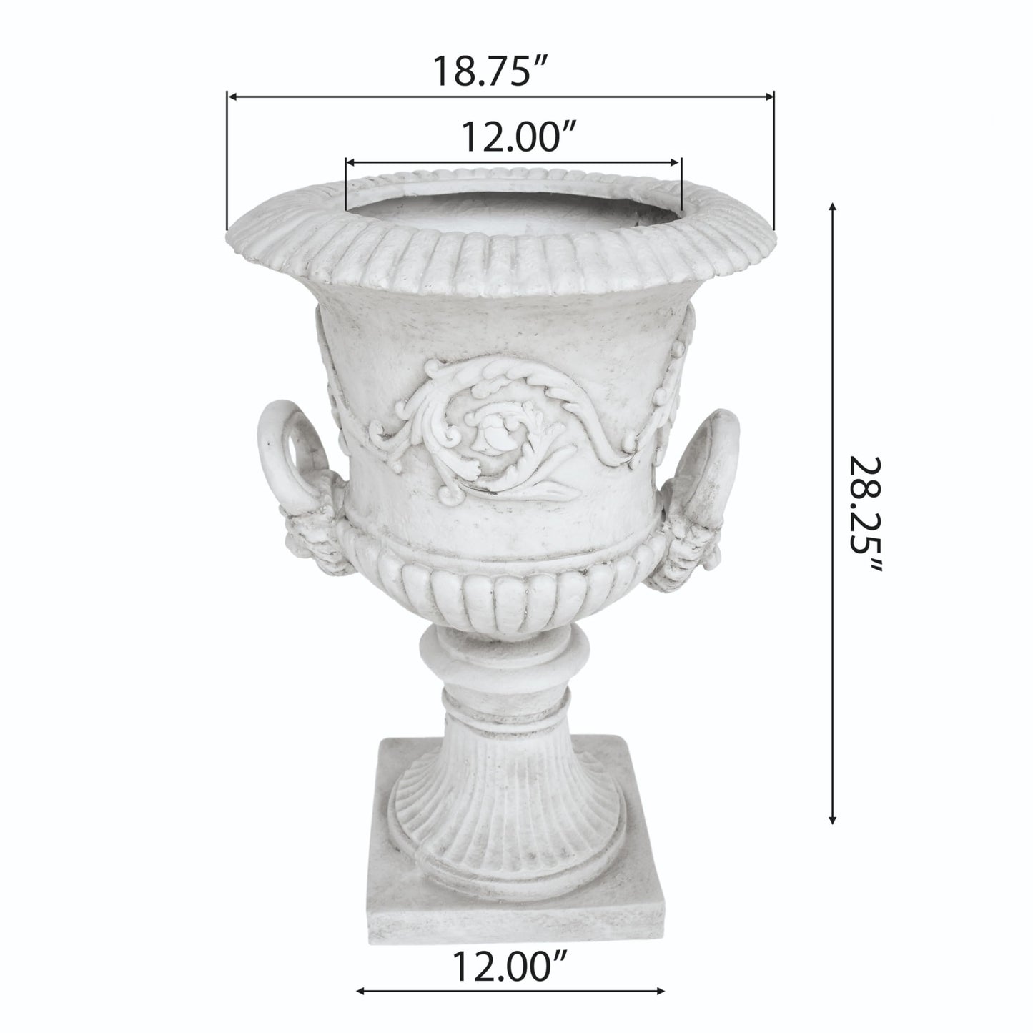 agnixnaf Garden Urn Planter,Outdoor Flower Pots,Durable Structure,Home Garden,Weather andater-Resistant,No Assembly Required
