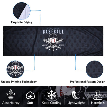 Sukeen Cooling Towels(40"x 12"), Cool Towels for Neck, Baseball Sport Sweat Rag for Gym, Cooling Towel for Yoga, Golf, Camping, Running, Workout & More Activities
