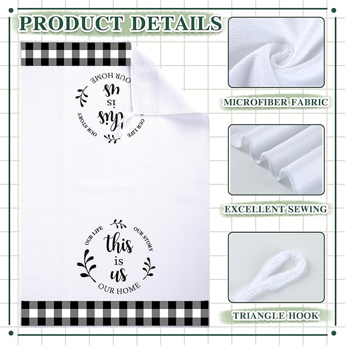 Geyoga 6 Pcs Spring Floral Kitchen Towels Flamingo Dish Hand Towels Sunflower