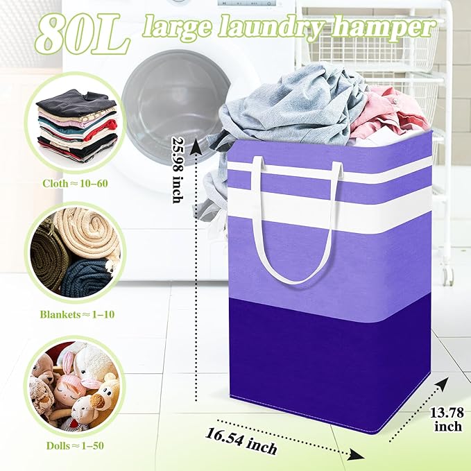 4-Pack Foldable Laundry Basket, Large Laundry Baskets