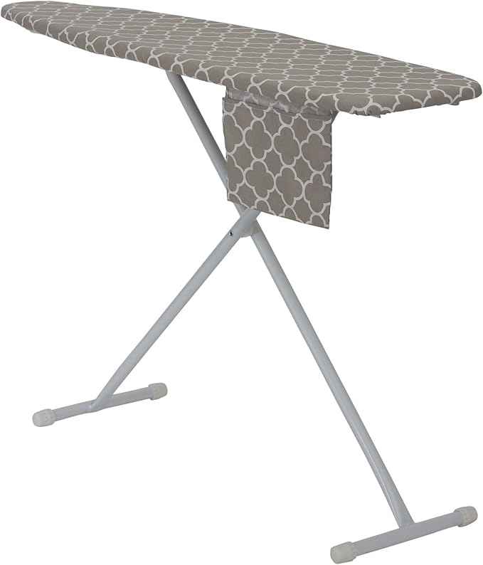 Household Essentials 80098 Ironing Board Cover | 100% Cotton | Gray Trellis