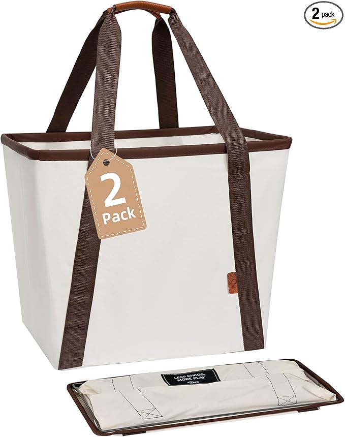 STORAGE MANIAC Collapsible Laundry Caddy, 128L Large Collapsible Laundry Basket