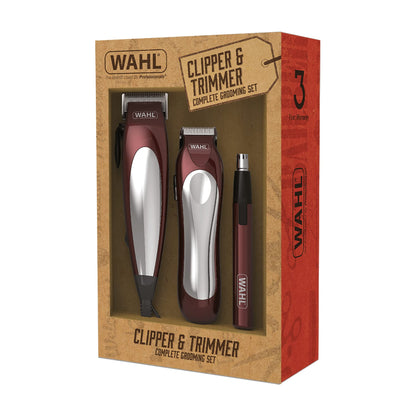 Wahl Hair Clipper & Trimmer Complete Grooming Set, Hair Clipper Gift Set, Corded Head Shaver, Beard Trimmers Men, Stubble Trimmer, Personal Trimming, Male Grooming Set