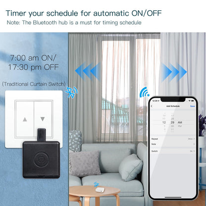 MOES Fingerbot Plus Smart Button Pusher No Wiring Switch, Upgrade with Touch Control, Work with Smart Life App, Add MOES Tuya Bluetooth Hub Make it Compatible with Alexa,Google Home and Timer Control