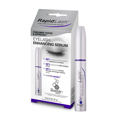 RapidLash Eyelash Enhancing Growth Serum for Longer, Thicker Lashes, 3 ml (Pack of 1)