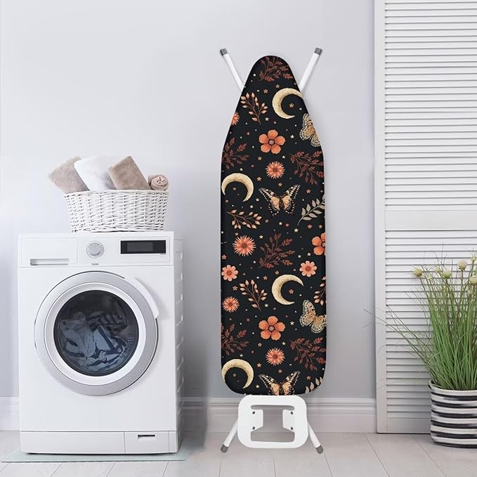 Floral Ironing Board Cover and Pad, 15x54 Inch Thick Padding Ironing Board