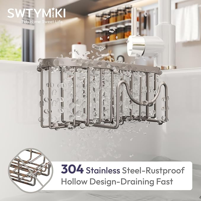 SWTYMIKI Sponge Holder for Kitchen Sink