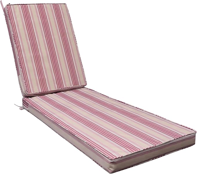 AAAAAcessories Outdoor Chaise Lounge Cushions, Fade-Resistant, Waterproof Patio