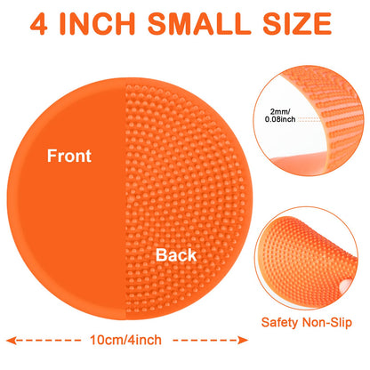 SIFENYU 4inch 9 Inch Poly Spot Markers for Gym Floor Poly Spots, 12/18/24/36 Pcs Round Non-Slip Rubber Floor Dots Agility Markers Flat Cones for Sports Soccer PE Training, Dance, Classroom Activities