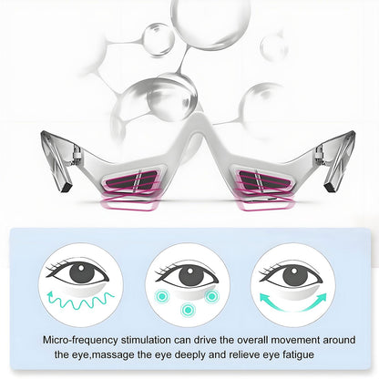 Under Eyes Red Light Therapy Eyelift Massager Glasses,Microcurrent Eye face led red light Beauty Device under Eye Massager Eyes Bag Remover for Reduce Dark Circles Puffiness Wrinkles Relax Eye Strain