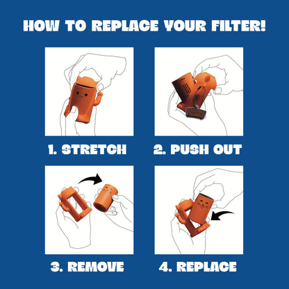 Smoke Fiends Portable & Eco-Friendly Personal Air Filter | Discreet HEPA & Carbon Filtration | Biodegradable & Up to 300+ Uses | Keychain Design for On-the-Go Freshness (Blaze)