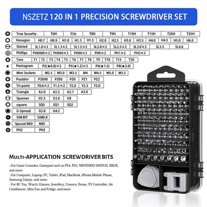 115-in-1 Precision Screwdriver Set, Mini Professional Magnetic Repair Tool Kit, Small Screwdriver for Phone, Computer, Watch, Laptop, Macbook, Game Console, Electronic, Toys Repair