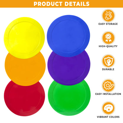 Ace Creations 9 Inch Poly Vinyl Spot Markers – Training Drills with School Gyms, Sports Teams, Track and Field, Basketball, Football, Soccer, Baseball, Gymnastics, Preschool, Kindergarten – Set of 36