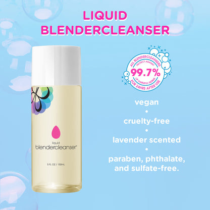 beautyblender® | Blendercleanser® Tool Wash | Lavender Purifying Liquid Soap | Hand, Sponge, Brush, Makeup Tool Cleanser | Lavender-Scented, Vegan, Paraben-Free, Sulfate-Free, 5 oz