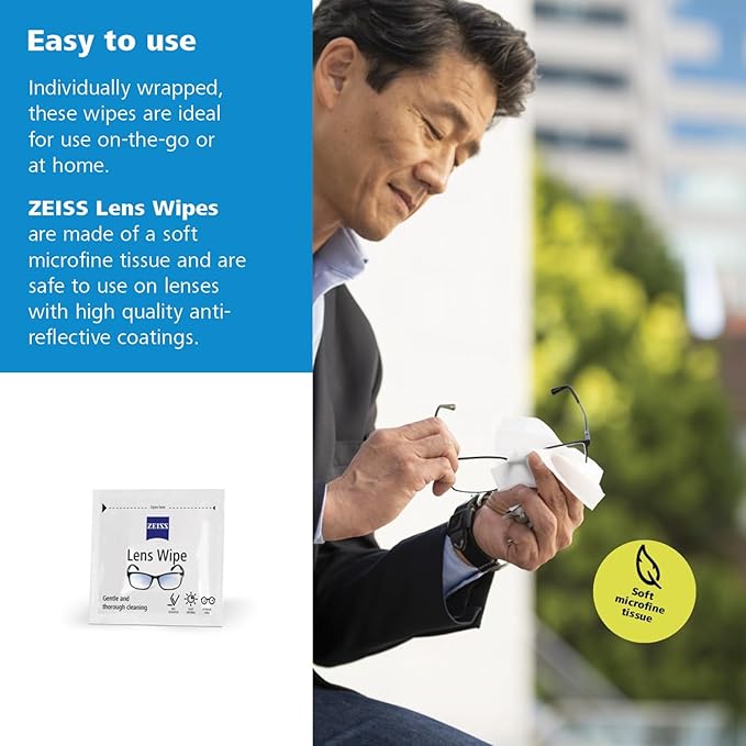 ZEISS Pre-Moistened Lens Cleaning Wipes