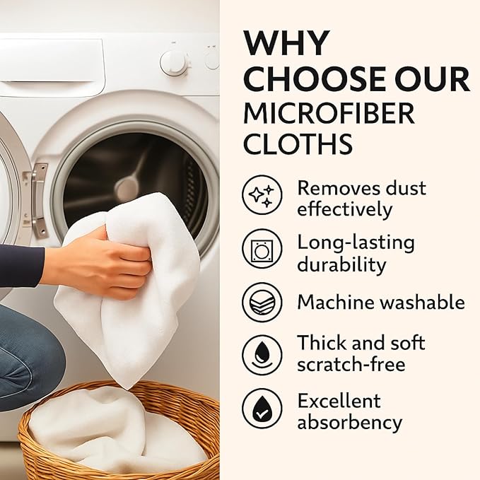 4Pcs Extra Large Microfiber Cleaning Cloths – 30x20 in Mop Towels