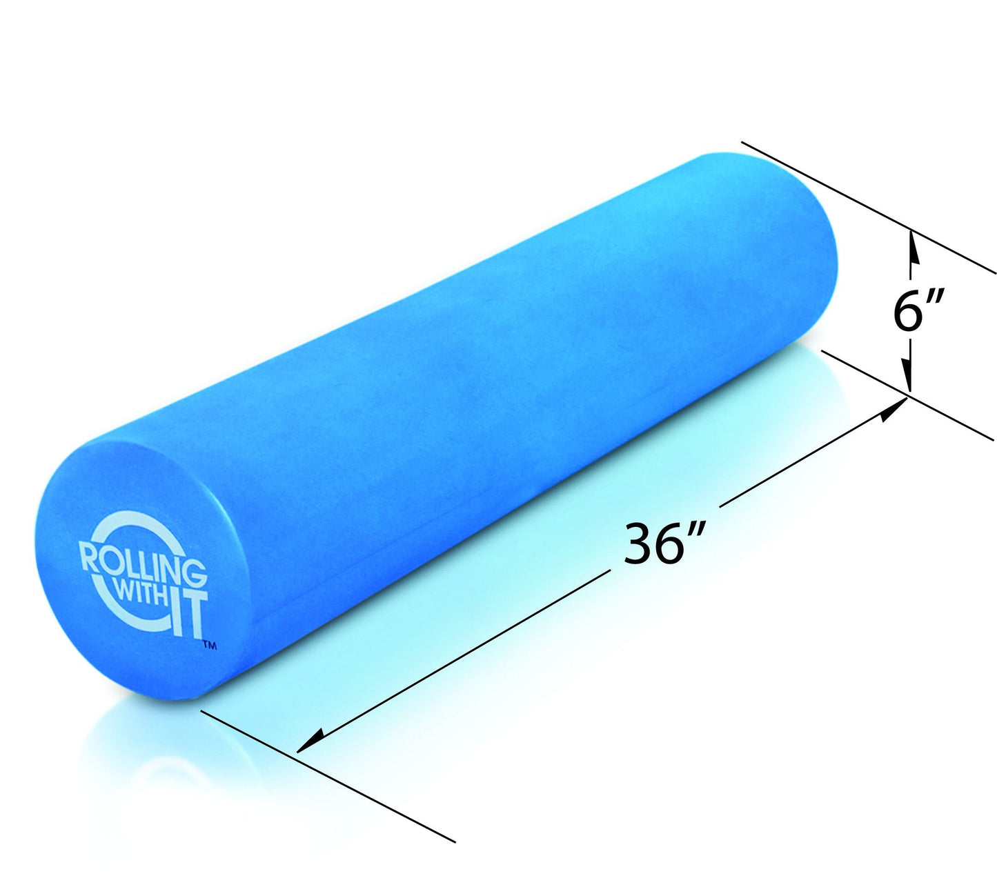 Rolling With It Foam Roller with High Density for Physical Therapy, Muscle Roller for Exercise and Muscle Recovery, Eco-Friendly Back Roller, Firm and Smooth Surface Massage Roller, Select Your Size