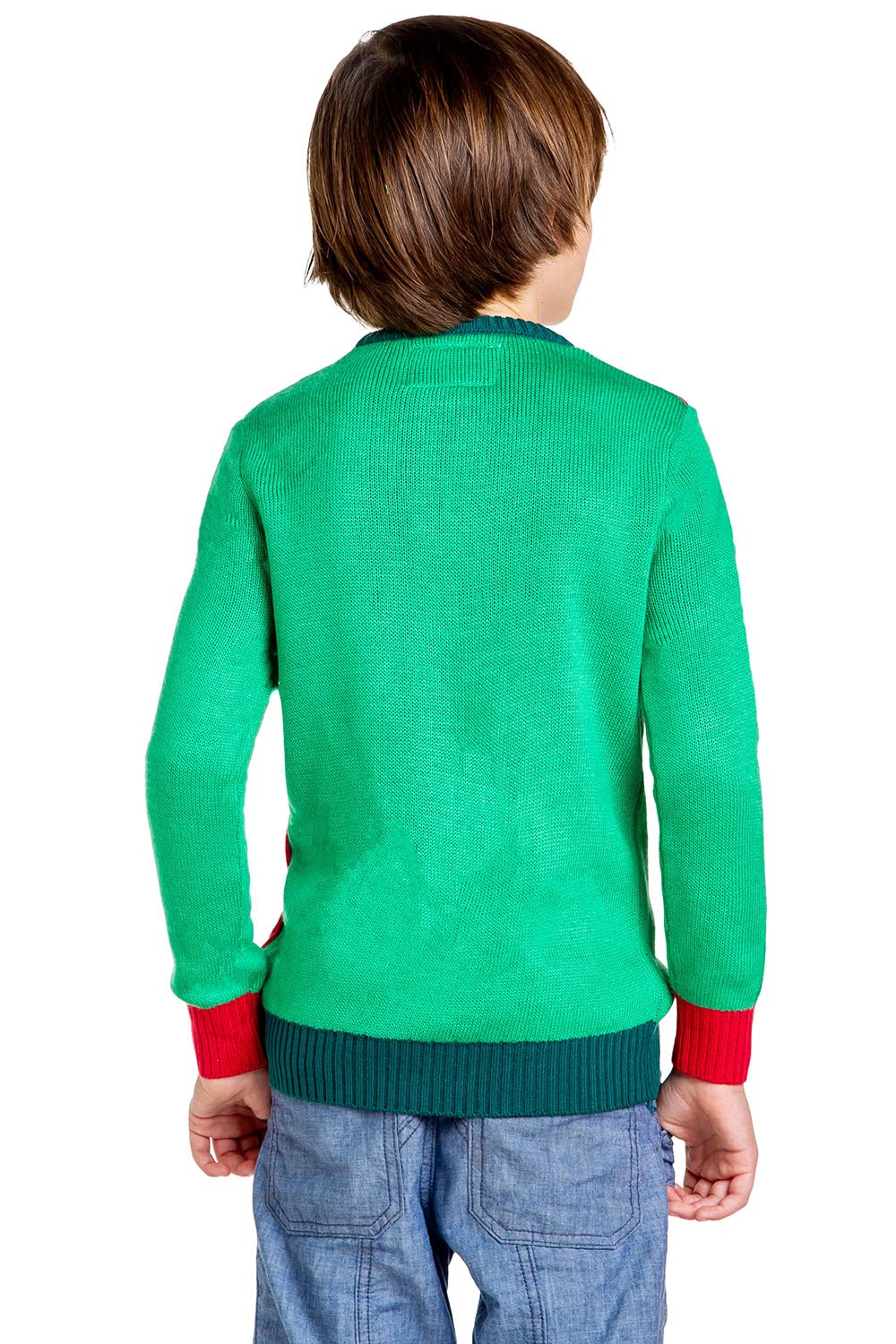 Tipsy Elves Christmas Sweaters for Kids - Children's Cute and Tacky Ugly Pullovers for Boys and Girls Youth Holiday Knitwear - Youth Red Little Present Christmas Sweater Size Medium