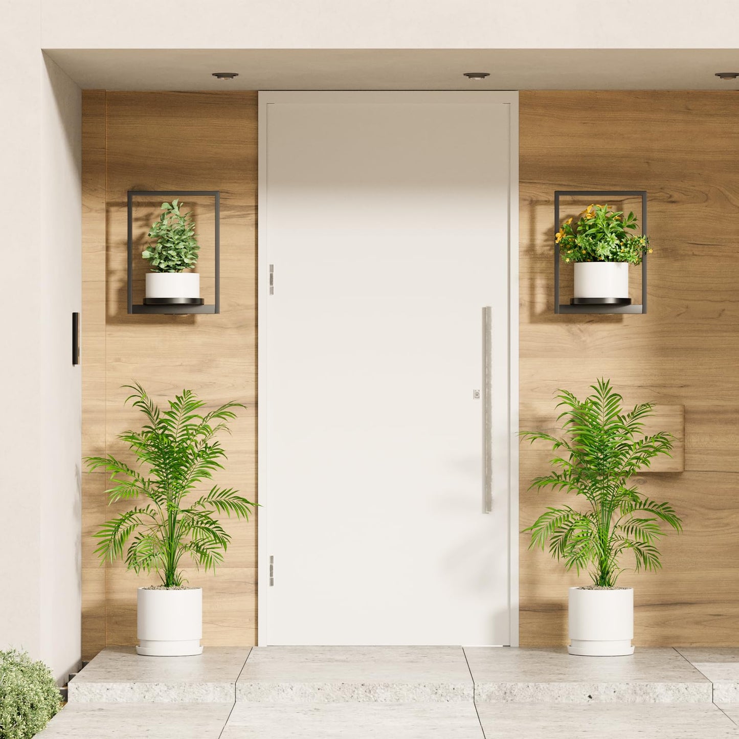 Qiaogreen Hanging Planters for Indoor Plants - Aesthetic Photo Frame Style Wall Plant Holder - Metal Window Plant Shelves, Wall Plant Hanger for Lingving Room Home Gardening Wall Decor (3-Pack)