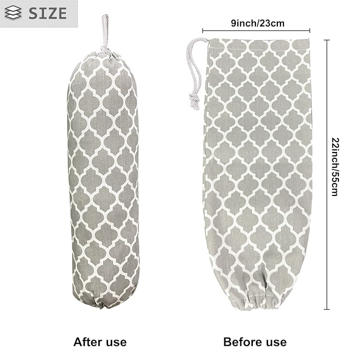 SYIPO Wall Mount Plastic Bag Organizer, Shopping Bags Carrier, Washable Large