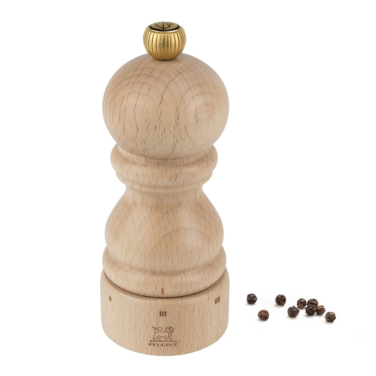 u'Select manual pepper mill in natural wood, 12 cm