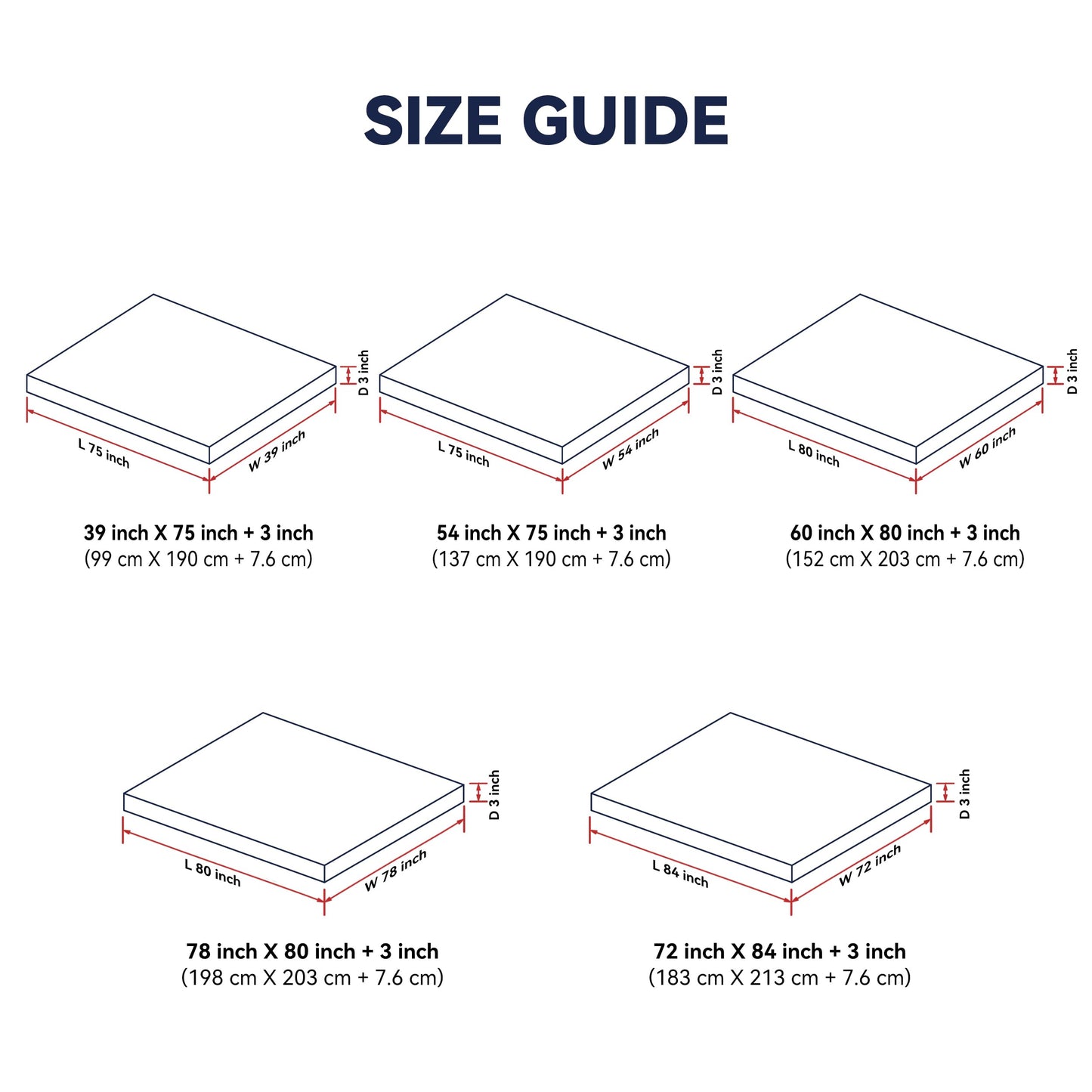 LeWinBedding 3 Inch White Goose Feather Mattress Topper,Full Feather Bed Topper,Mattress Cover with Straps,Ultra Soft Pillowtop,100% Cotton Fabric(54”x75”)