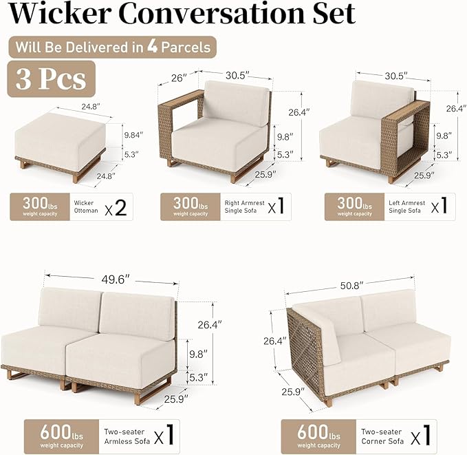 SUNSHINE VALLEY Outdoor Sectional, Patio Furniture