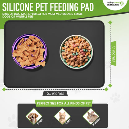 Multi-Purpose Silicone Rubber Mat, Non-Slip Surface, Indoor Outdoor Use, Easy Clean