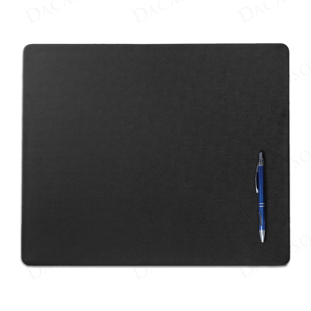 DACASSO Leatherette Conference Table Pad - Luxury Leather Desk Blotter for Writing - Padded Executive Desk Surface Protector - (Black, 17” x 14”)