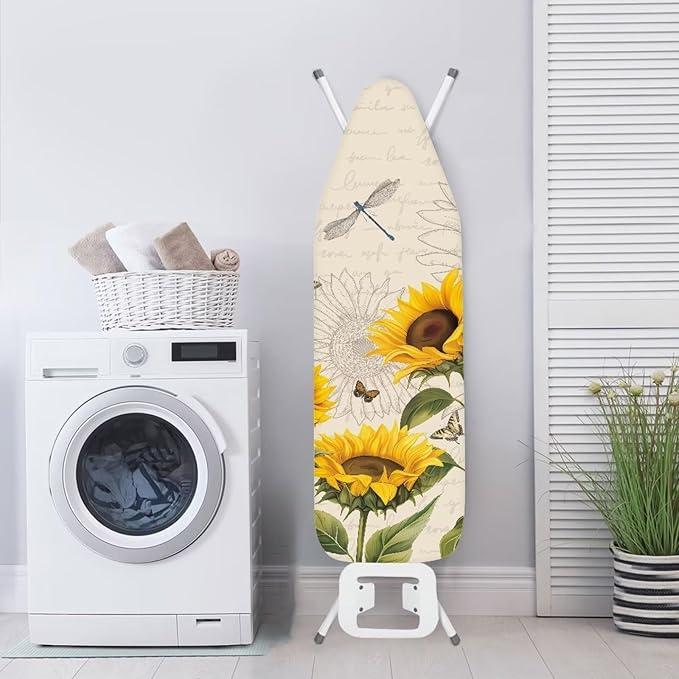 Dragonfly Sunflower Ironing Board Cover and Pad Standard Size Iron Board Covers