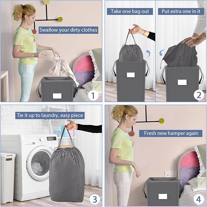 MCleanPin 210L Laundry Hamper Collapsible
