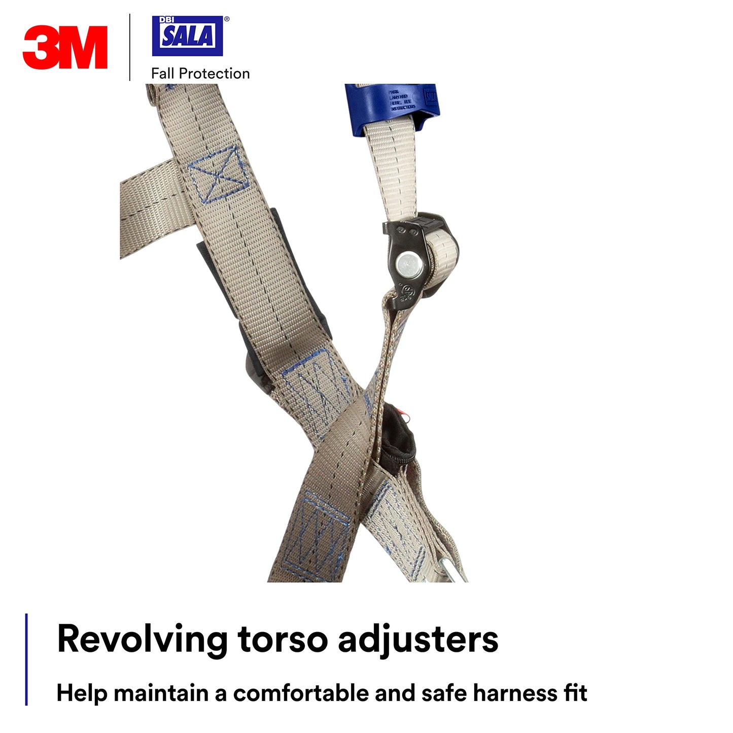 DBI-Sala 3M DBI-SALA ExoFit X100 Comfort Vest Climbing Harness Fall Protection, OSHA, ANSI, Front and Back D-Rings, Tongue Buckle Leg Straps, Quick Connect Chest Buckle, Zinc Plated Steel, 1401119, 2X